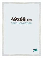 Mura MDF Photo Frame 49x68cm Silver Shiny Vintage Front Size | Yourdecoration.co.uk