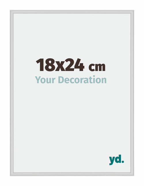 New York Aluminium Photo Frame 18x24cm Silver Matt Front Size | Yourdecoration.co.uk