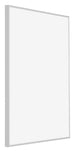 New York Aluminium Photo Frame 25x35 Silver Matt Front Oblique | Yourdecoration.co.uk