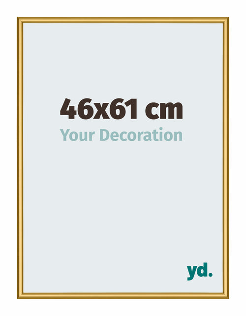 New York Aluminium Photo Frame 46x61cm Gold Shiny Front Size | Yourdecoration.co.uk
