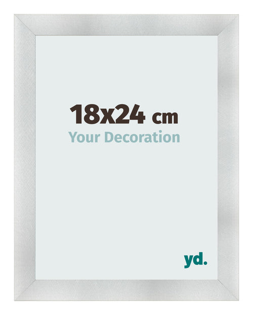 Photo Frame 18x24cm Aluminum Brushed MDF Pisa Front Size | Yourdecoration.co.uk