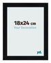 Photo Frame 18x24cm Black Silver Polished MDF Pisa Front Size | Yourdecoration.co.uk