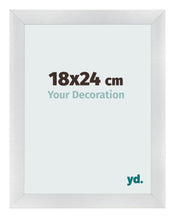 Photo Frame 18x24cm Silver Black Swept MDF Pisa Front Size | Yourdecoration.co.uk