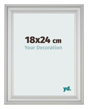 Photo Frame 18x24cm Silver Matte MDF Lazio Front Size | Yourdecoration.co.uk