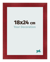 Photo Frame 18x24cm Wine Red Swept MDF Pisa Front Size | Yourdecoration.co.uk