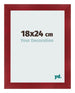 Photo Frame 18x24cm Wine Red Swept MDF Pisa Front Size | Yourdecoration.co.uk