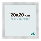 Photo Frame 20x20cm Aluminum Brushed MDF Pisa Front Size | Yourdecoration.co.uk
