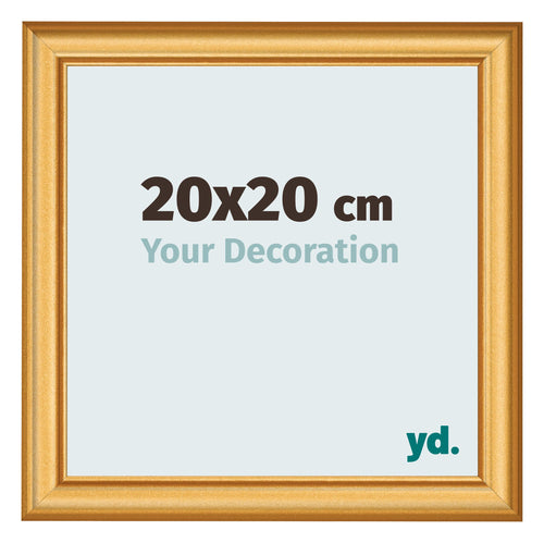 Photo Frame 20x20cm Gold Matte MDF Lazio Front Size | Yourdecoration.co.uk