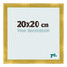Photo Frame 20x20cm Gold Vintage MDF Pisa Front Size | Yourdecoration.co.uk