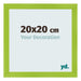Photo Frame 20x20cm Green MDF Pisa Front Size | Yourdecoration.co.uk
