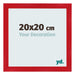 Photo Frame 20x20cm Red MDF Pisa Front Size | Yourdecoration.co.uk