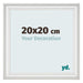 Photo Frame 20x20cm White Swept MDF Lazio Front Size | Yourdecoration.co.uk