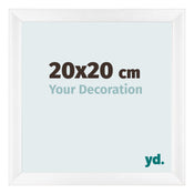 Photo Frame 20x20cm White Vintage MDF Pisa Front Size | Yourdecoration.co.uk