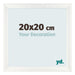 Photo Frame 20x20cm White Vintage MDF Pisa Front Size | Yourdecoration.co.uk