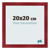 Photo Frame 20x20cm Wine Red Swept MDF Pisa Front Size | Yourdecoration.co.uk