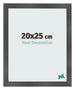 Photo Frame 20x25cm Black Silver Polished MDF Pisa Front Size | Yourdecoration.co.uk