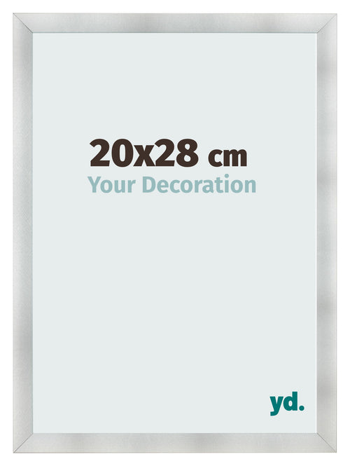 Photo Frame 20x28cm Aluminum Brushed MDF Pisa Front Size | Yourdecoration.co.uk