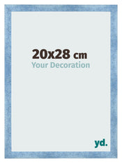 Photo Frame 20x28cm Clear Blue Swept MDF Pisa Front Size | Yourdecoration.co.uk
