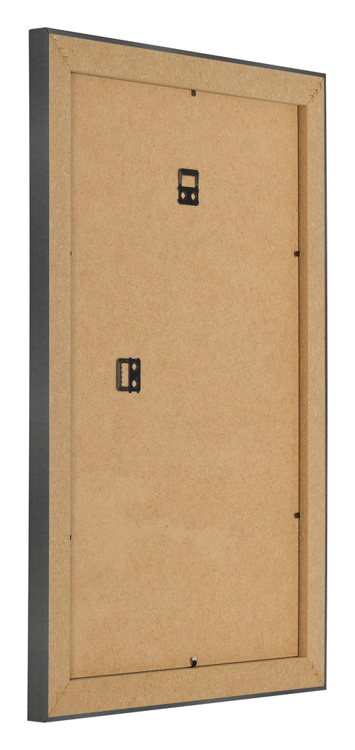 Photo Frame 20x30cm Black Silver Polished MDF Pisa Back Oblique | Yourdecoration.co.uk