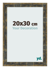 Photo Frame 20x30cm Blue Gold Melange MDF Pisa Front Size | Yourdecoration.co.uk