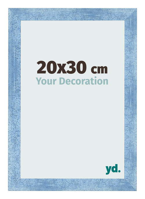 Photo Frame 20x30cm Clear Blue Swept MDF Pisa Front Size | Yourdecoration.co.uk