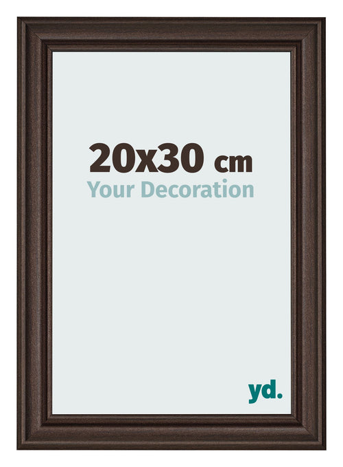Photo Frame 20x30cm Oak Dark MDF Lazio Front Size | Yourdecoration.co.uk