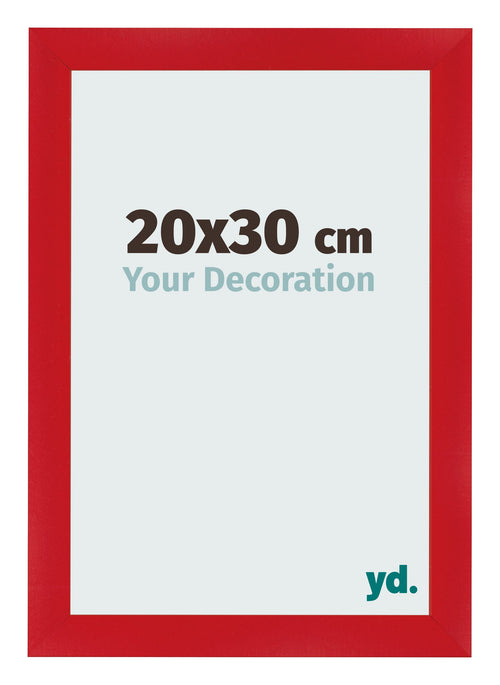 Photo Frame 20x30cm Red MDF Pisa Front Size | Yourdecoration.co.uk