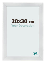 Photo Frame 20x30cm Silver Black Swept MDF Pisa Front Size | Yourdecoration.co.uk