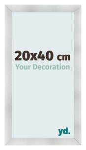 Photo Frame 20x40cm Aluminum Brushed MDF Pisa Front Size | Yourdecoration.co.uk