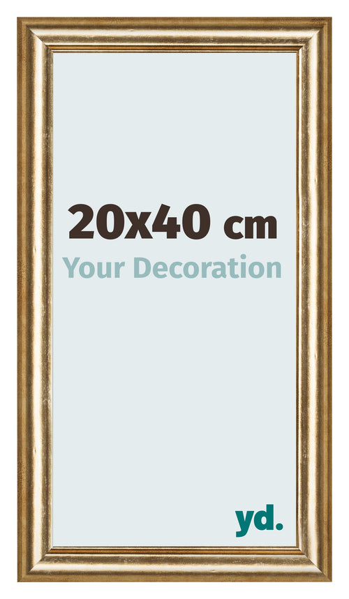 Photo Frame 20x40cm Gold Antique MDF Lazio Front Size | Yourdecoration.co.uk
