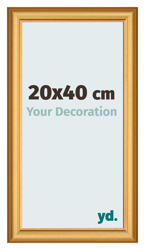Photo Frame 20x40cm Gold Matte MDF Lazio Front Size | Yourdecoration.co.uk
