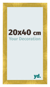 Photo Frame 20x40cm Gold Vintage MDF Pisa Front Size | Yourdecoration.co.uk