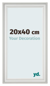 Photo Frame 20x40cm White Swept MDF Lazio Front Size | Yourdecoration.co.uk
