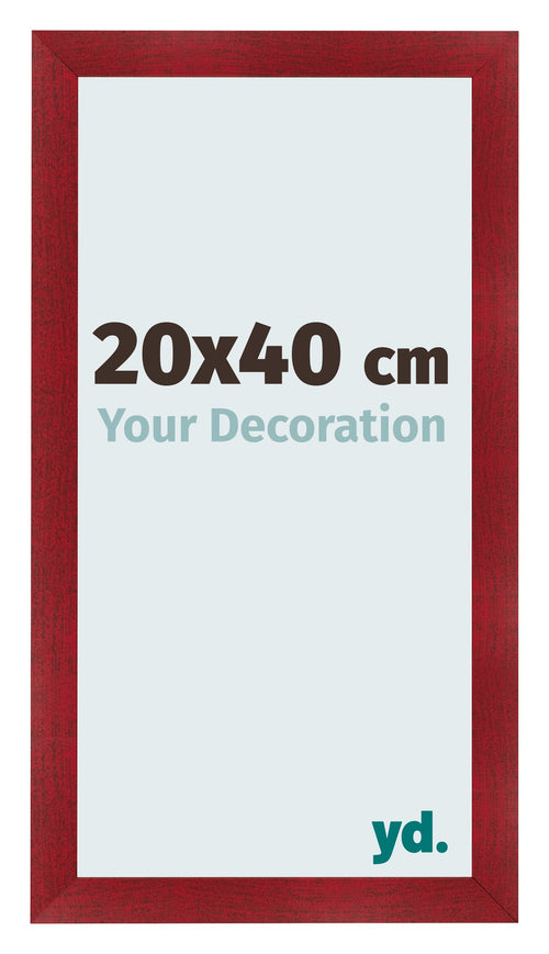 Photo Frame 20x40cm Wine Red Swept MDF Pisa Front Size | Yourdecoration.co.uk