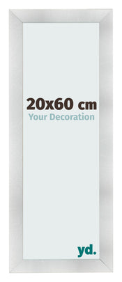 Photo Frame 20x60cm Aluminum Brushed MDF Pisa Front Size | Yourdecoration.co.uk