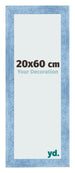 Photo Frame 20x60cm Clear Blue Swept MDF Pisa Front Size | Yourdecoration.co.uk