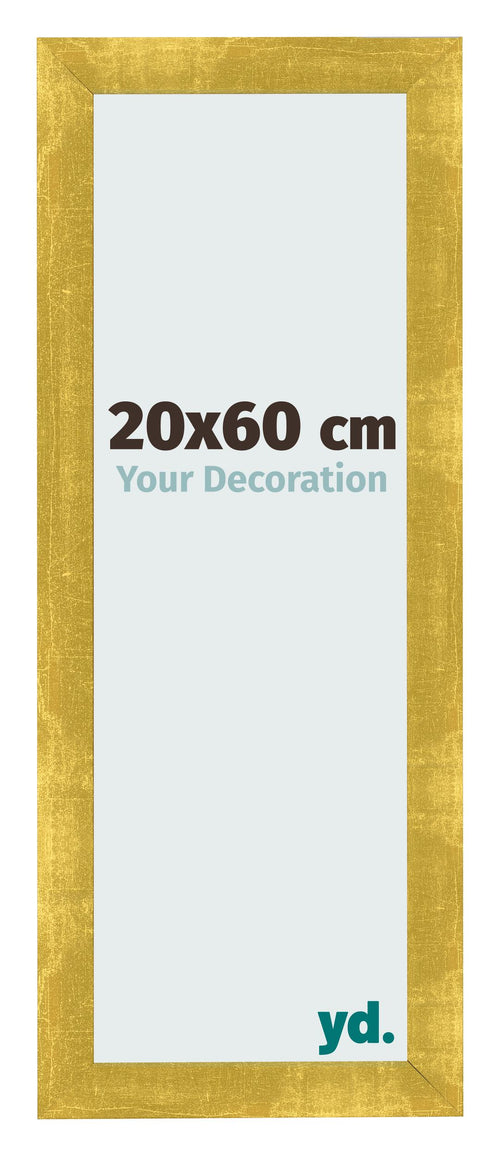 Photo Frame 20x60cm Gold Vintage MDF Pisa Front Size | Yourdecoration.co.uk
