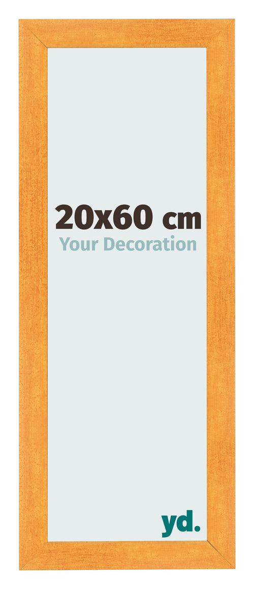 Photo Frame 20x60cm Orange MDF Pisa Front Size | Yourdecoration.co.uk