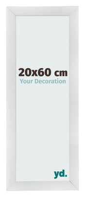 Photo Frame 20x60cm Silver Black Swept MDF Pisa Front Size | Yourdecoration.co.uk