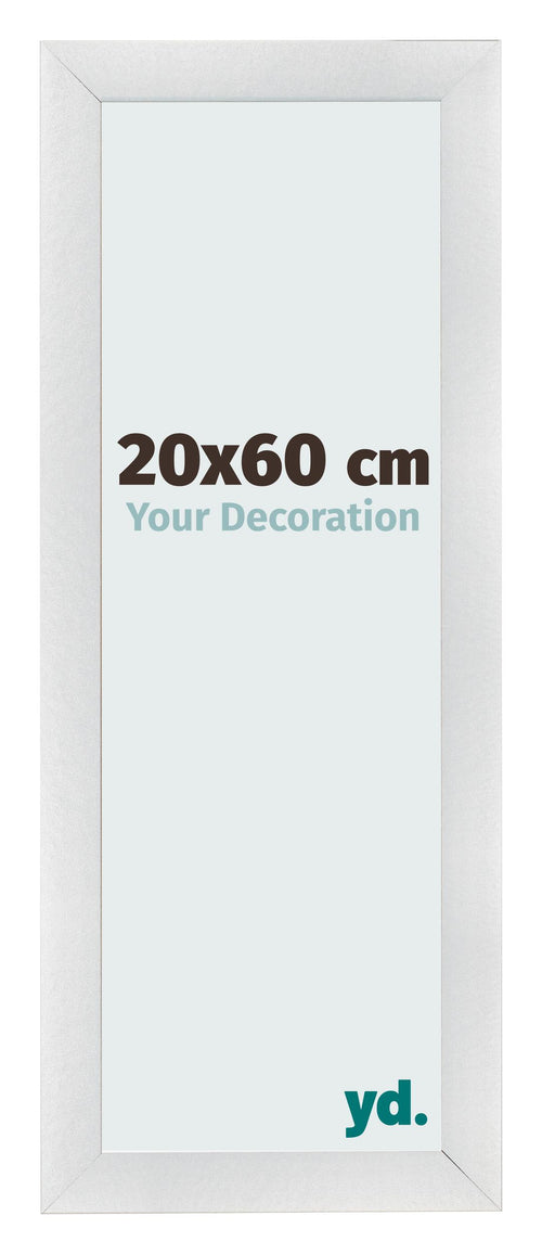 Photo Frame 20x60cm Silver Black Swept MDF Pisa Front Size | Yourdecoration.co.uk
