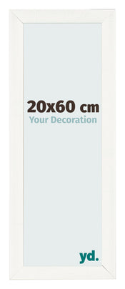 Photo Frame 20x60cm White Vintage MDF Pisa Front Size | Yourdecoration.co.uk
