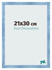 Photo Frame 21x30cm Clear Blue Swept MDF Pisa Front Size | Yourdecoration.co.uk