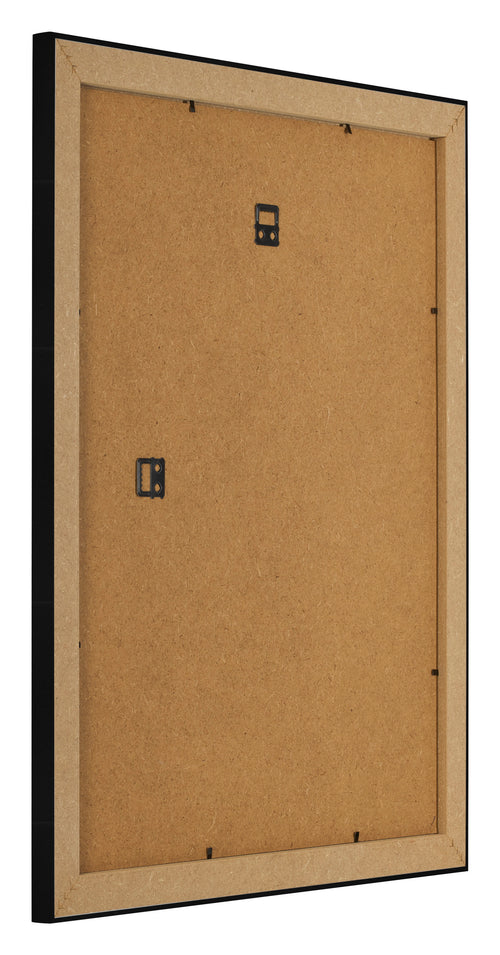 Photo Frame 24x30cm Black Silver Polished MDF Pisa Back Oblique | Yourdecoration.co.uk