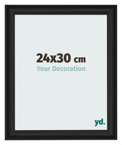 Photo Frame 24x30cm Black Woodgrain MDF Lazio Front Size | Yourdecoration.co.uk
