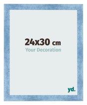 Photo Frame 24x30cm Clear Blue Swept MDF Pisa Front Size | Yourdecoration.co.uk