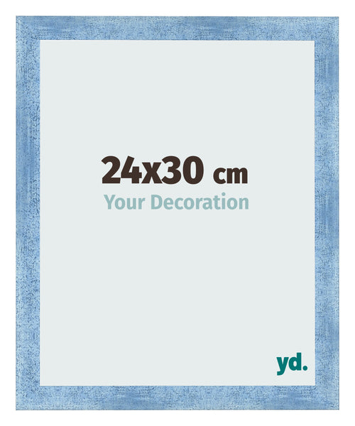 Photo Frame 24x30cm Clear Blue Swept MDF Pisa Front Size | Yourdecoration.co.uk