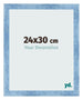 Photo Frame 24x30cm Clear Blue Swept MDF Pisa Front Size | Yourdecoration.co.uk