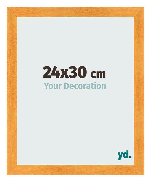 Photo Frame 24x30cm Orange MDF Pisa Front Size | Yourdecoration.co.uk