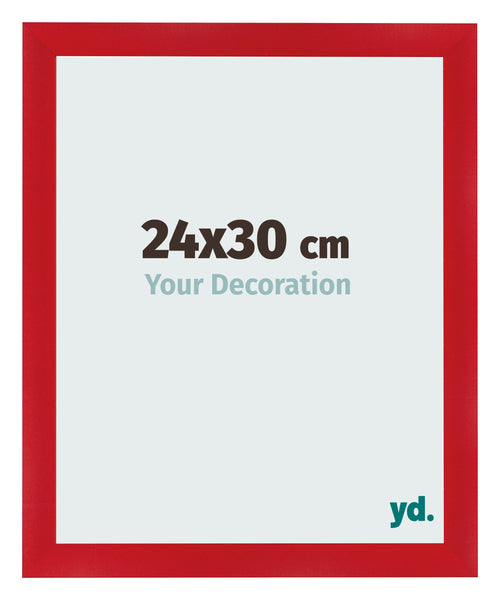 Photo Frame 24x30cm Red MDF Pisa Front Size | Yourdecoration.co.uk