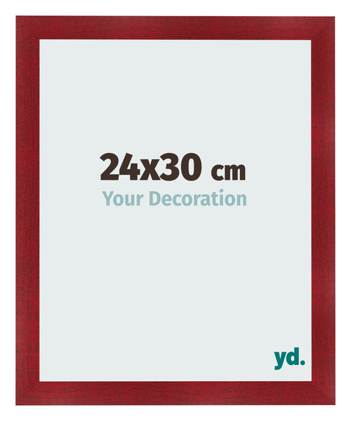 Photo Frame 24x30cm Wine Red Swept MDF Pisa Front Size | Yourdecoration.co.uk